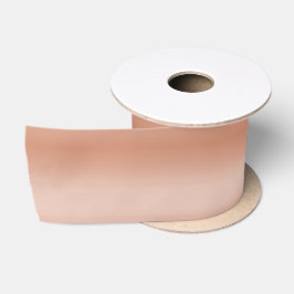 Creamy Peach Roos Blush Ombre Satijnen Lint