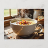Creamy Potato and Bacon Homemade Soup Recipe Briefkaart (Voorkant)