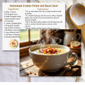 Creamy Potato and Bacon Homemade Soup Recipe Briefkaart