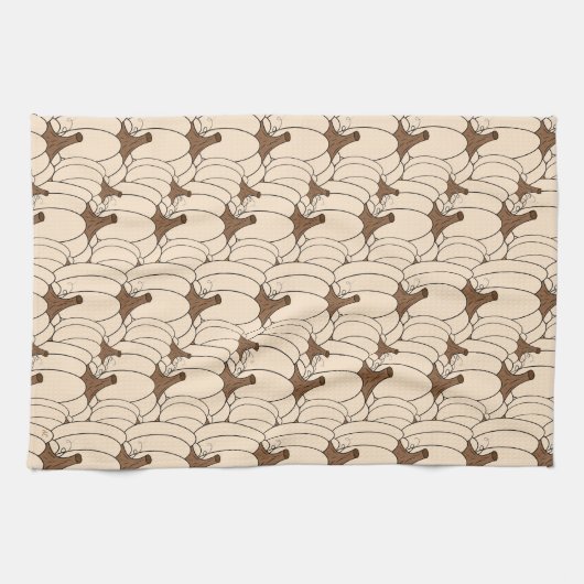 Creamy Pumpkin Pattern Herfst Kitchen Towel Theedoek (Horizontaal)
