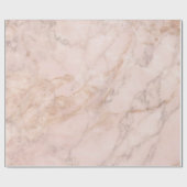 Creamy Roos Gold Powder Coral Blush Marble Stone Cadeaupapier (Vlak)