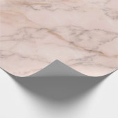 Creamy Roos Gold Powder Coral Blush Marble Stone Cadeaupapier (Hoek)
