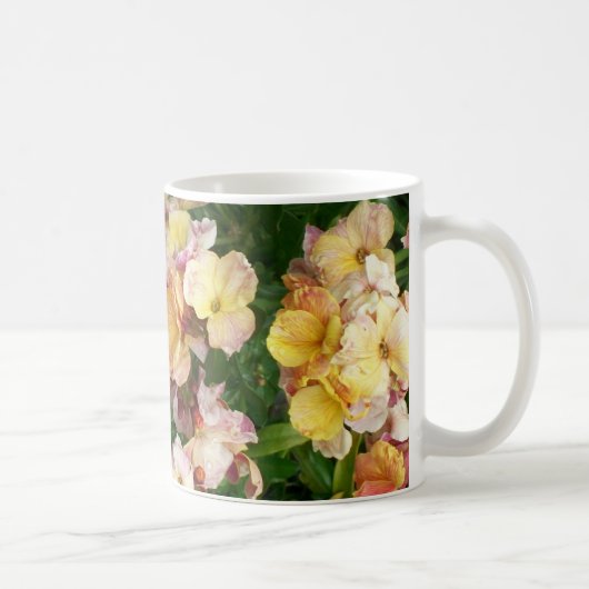 Creamy Roze Wallflower Foto Koffiemok (Rechts)
