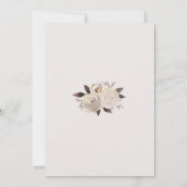 Creamy Rozen Floral Wreath Vrijgezellenfeest Invit Kaart (Achterkant)