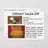 Creamy Salsa Dip Recipe Card Briefkaart (Voorkant / Achterkant)