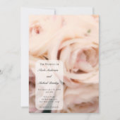 Creamy Soft Pink Peach Rozen Elegant Wedding Kaart (Voorkant)