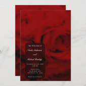 Creamy Soft Red Roses Elegant Minimal Wedding Kaart (Voorkant / Achterkant)