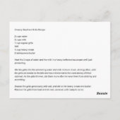 Creamy Southern Grits Recipe Briefkaart (Achterkant)