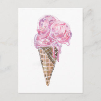 Creamy Strawberry Ice Cream Briefkaart