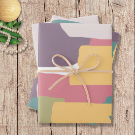 Creamy Summer Colors Splash Pattern Inpakpapier Vel