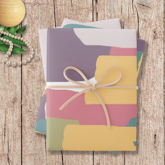 Creamy Summer Colors Splash Pattern Inpakpapier Vel