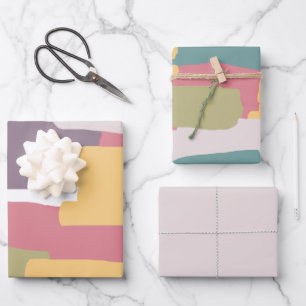 Creamy Summer Colors Splash Pattern Inpakpapier Vel