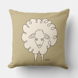 Creamy Whimsical Sheep Sierkussen