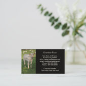 Creamy white charolais kalf foto visitekaartje (Staand voorkant)