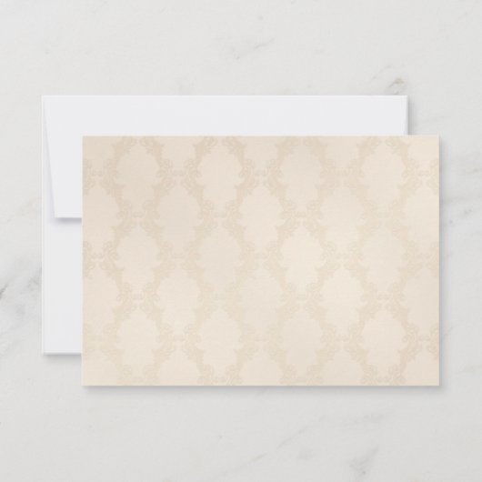 Creamy White Damask RSVP (Achterkant)