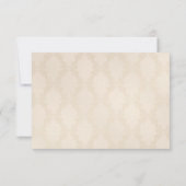 Creamy White Damask RSVP Kaartje (Achterkant)