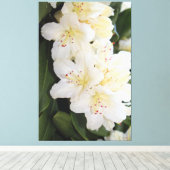 Creamy White Floral Canvas Afdruk (Insitu (Houten vloer))