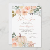 Creamy White Herfst in Love Couple Shower Kaart (Voorkant)