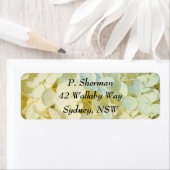 Creamy White Hydrangea Address Label (Insitu)