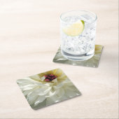 Creamy White Peony Flower met roze Stamens Kartonnen Onderzetters (Insitu)