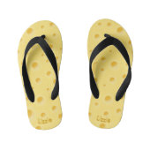 Creamy Yellow Swiss Cheese Cute Personated Kinder Teenslippers (Voetbed)