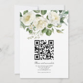 CreamyFloral Eucalyptus Script Calligraphy Wedding Kaart (Achterkant)