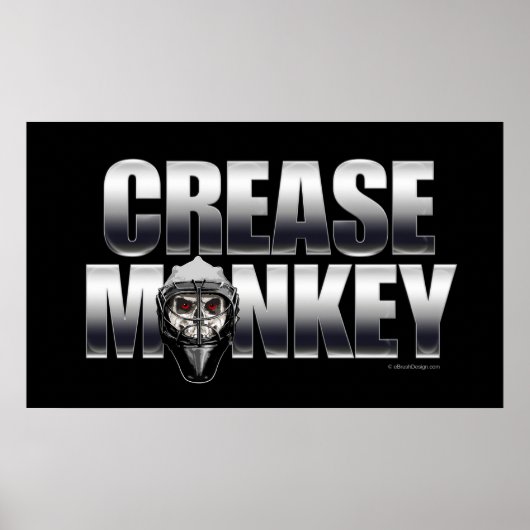 Creaseaap (Hockey Goalie) Poster (Voorkant)
