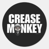 Creaseaap (Hockey Goalie) Ronde Sticker (Voorkant)