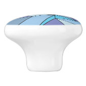 "Creases" Blauwe tinten Keramische Knop (Zijkant)