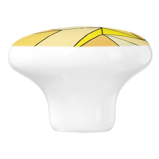 "Creases" geel Keramische Knop (Zijkant)