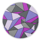 "Creases" Paarse, roze en grijs Keramische Knop (Voorkant)