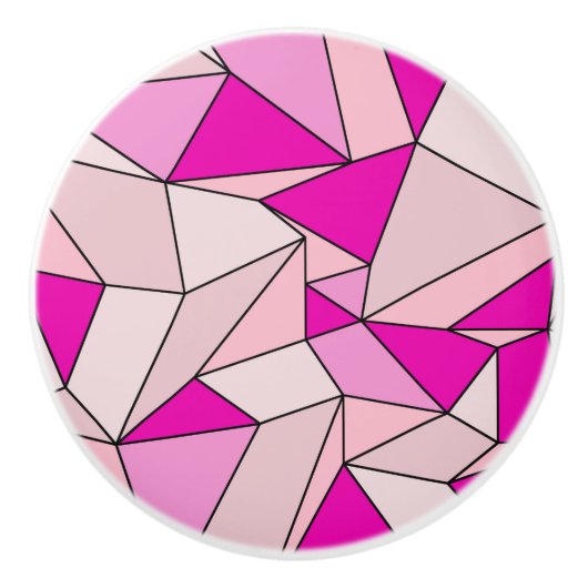 "Creases" Pink Keramische Knop (Voorkant)