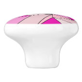"Creases" Pink Keramische Knop (Zijkant)