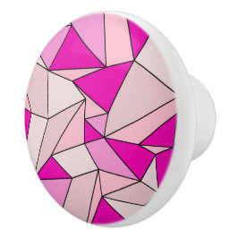 "Creases" Pink Keramische Knop