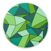 "Creases" tinten groen Keramische Knop (Voorkant)