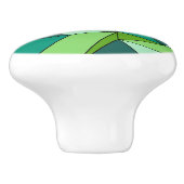 "Creases" tinten groen Keramische Knop (Zijkant)