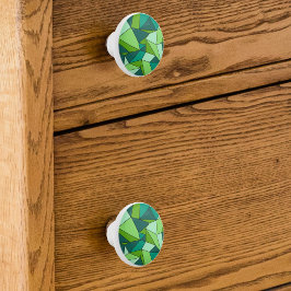 "Creases" tinten groen Keramische Knop