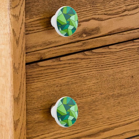 "Creases" tinten groen Keramische Knop