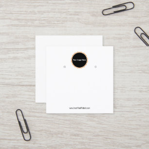 Creat Your Custom Logo Earring Display Card  Vierkante Visitekaartje