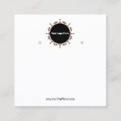 Creat Your Custom Logo Earring Display Card Vierkante Visitekaartje (Voorkant)