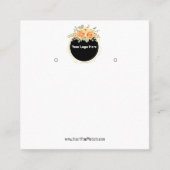 Creat Your Custom Logo Earring Display Card  Vierkante Visitekaartje (Voorkant)
