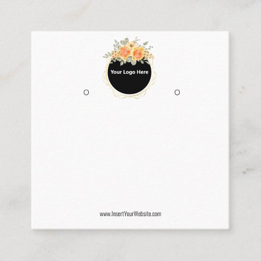 Creat Your Custom Logo Earring Display Card  Vierkante Visitekaartje (Voorkant)