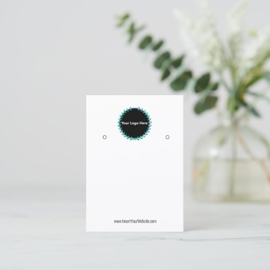 Creat Your Custom Logo Earring Display Card Visitekaartje (Staand voorkant)