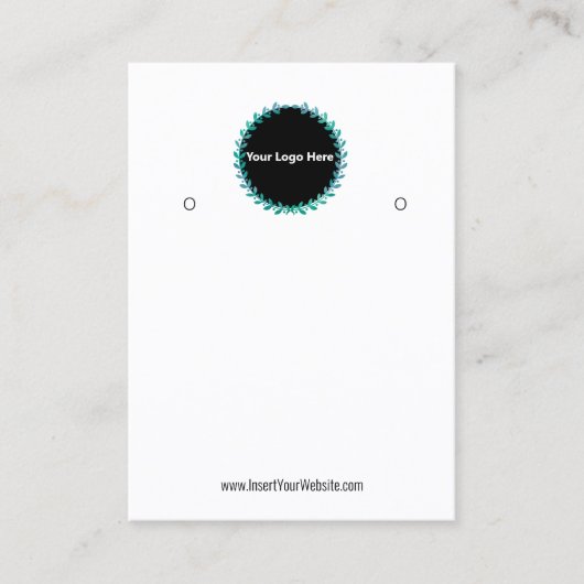 Creat Your Custom Logo Earring Display Card Visitekaartje (Voorkant)