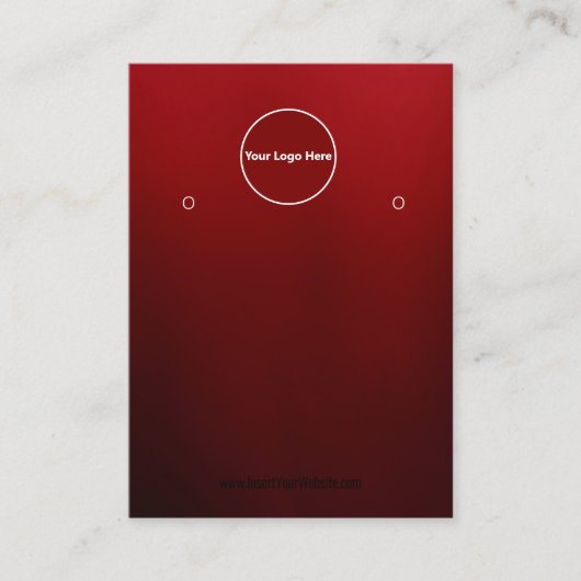 Creat Your Custom Logo Earring Display Card Visitekaartje (Voorkant)