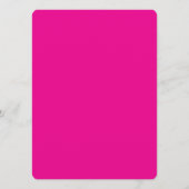 Creat Your Own Megenta Invitation Postcard Programmakaart (Achterkant)