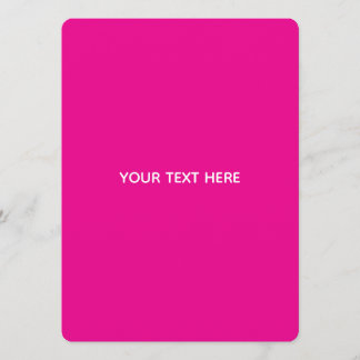 Creat Your Own Megenta Invitation Postcard Programmakaart