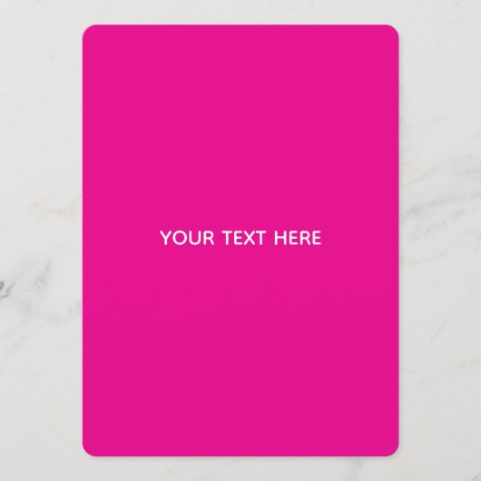 Creat Your Own Megenta Invitation Postcard Programmakaart (Voorkant)