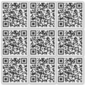 Create 9 Scannable QR Codes | Transparent Sticker (Voorkant)