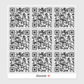 Create 9 Scannable QR Codes | Transparent Sticker (Vel)
